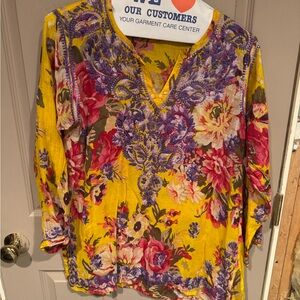 Vibrant Floral Women's Blouse